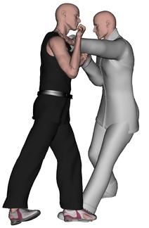 Using a Stop to check the opponent's shoulder